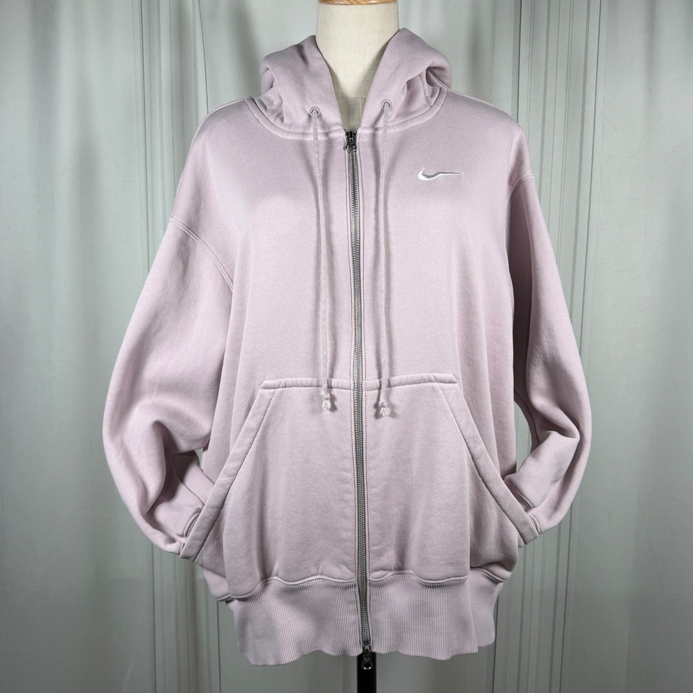Nike Phoenix Fleece‎ Oversized Full Zip Hoodie Platinum Violet Small DQ5758-019